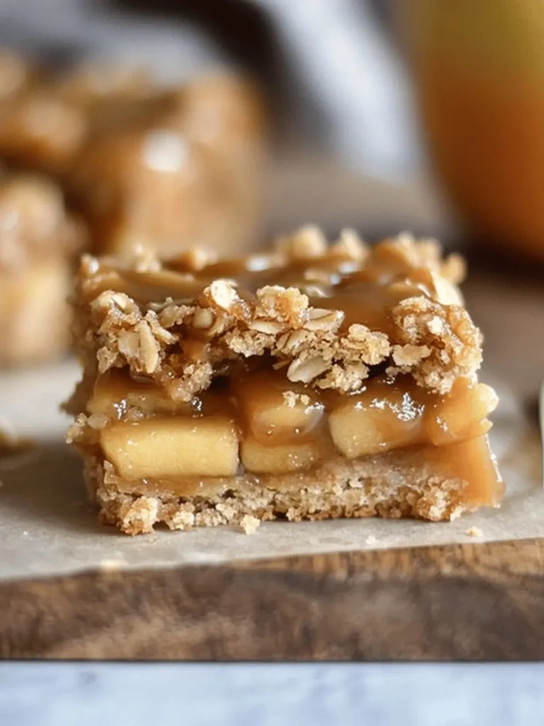 Decadent Salted Caramel Apple Crisp Bars Perfect for Fall